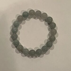 The Real Jade . Gray Beaded Bracelet. NWOT